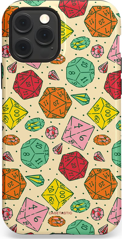 Casetastic Hoesje Geschikt voor Apple iPhone 12/12 Pro Magsafe - Stijlvolle Beschermende Duo-layer Case - D20 Geluksrol