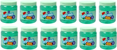 Hegron Styling Gel Mega Hold Groen - 12x500ml - Voordeelverpakking