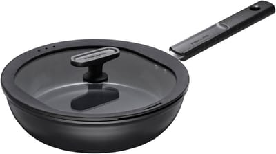 Koekenpan - Koekenpan met anti-aanbaklaag - Gerechten bereiden - Duurzame anti-aanbaklaag - 24 cm - Zwart