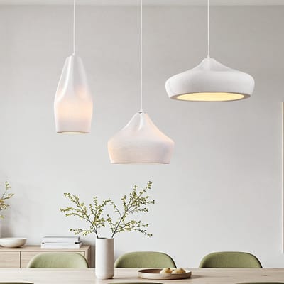 LumenXL Moderne hanglamp wit in Wabi Sabi stijl, 3-lichts - Kaze