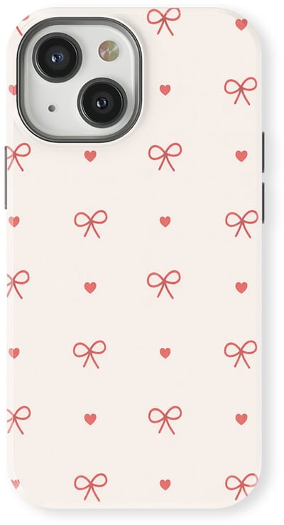 Tough Hoesje met Hartjes geschikt voor iPhone 13 Mini | Little Love Tough Case Geschikt voor Mag | Hartjes Print Backcover geschikt voor iPhone 13 Mini Sweet Bows