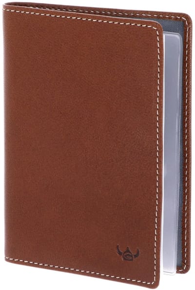 Golden Head Leren identiteitskaarthoesje Bari RFID Protect Ausweishülle 4408 Cognac bruine