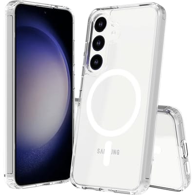 CaseBody Samsung Galaxy S24 Magsafe Airbag Hoesje Transparant