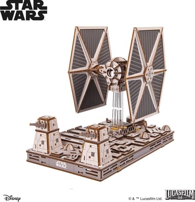 UGEARS 3D Modelbouw - Tie Fighter - Star Wars - Mechanisch Bouwpakket Hout - Educatief Speelgoed