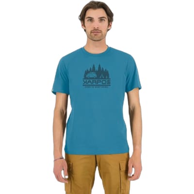 Karpos Outdoors Trees T-shirt Met Korte Mouwen Blauw M Man