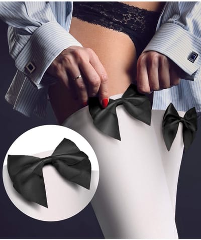 Dailygoods- Dijhoge Kousen - 3 Paar - Overknee Sokken - Lingerie Kousen - Cosplay - Aangenaam voor de Huid - Effen Kleuren met Versiering