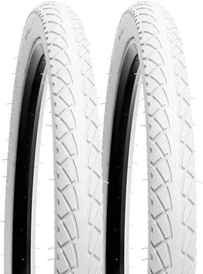 Fietsbanden Set - Wiel Rubber - Weggebruik - Universele Pasvorm - 26 Inch - Wit