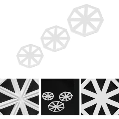 3 stuks/set Vlaggen Slinger Uitstekers Taart Decoratie Vorm Chocolade Fondant Vorm DIY Gereedschap white
