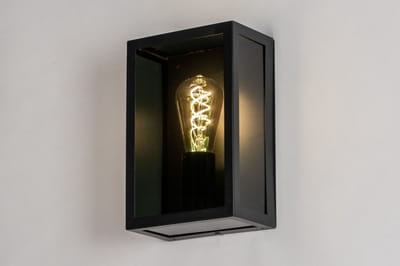 Lumidora Wandlamp 31032 - Voor buiten - MELBOURNE - E27 - 4.0 Watt - 400 Lumen - 2700 Kelvin - Zwart - Metaal - Buitenlamp - IP44 - Met Sensor