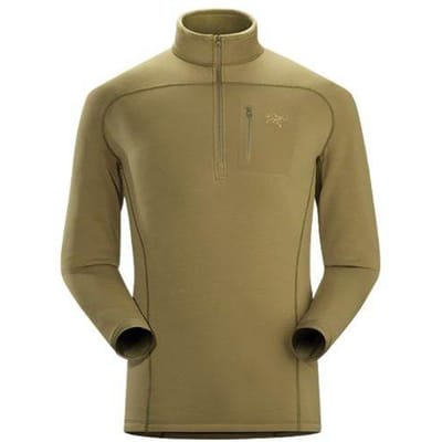 Arcteryx LEAF Cold WX Zip Neck SV Effen Halve Rits Sweatshirt Heren sweatshirt Krokodil 15391 S brown