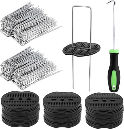 Grondharingen U-vorm - Tentharingen Tuinpalen - Tuin Grond Bevestigen - Stevige Gegalvaniseerd Staal - 100 Stuks 15 cm - Zilver
