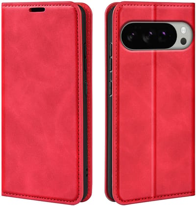 MobyDefend Hoesje - Geschikt voor Google Pixel 10 Pro XL - Luxe Wallet Bookcase (Magnetische Sluiting) - Rood