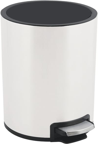 spirella Pedaalemmer 3L - Prullenbak voor Badkamer of Toilet - Soft Close - Vingerafdrukbestendig - Anti-Kras Bodem - RVS - Wit