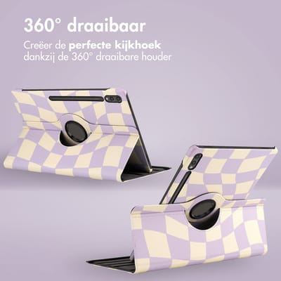 imoshion Tablet Hoes - Geschikt voor Samsung Galaxy Tab S10 Ultra / Galaxy Tab S9 Ultra 14.6 inch - 360° Draaibare Design Bookcase 3 inkepingen