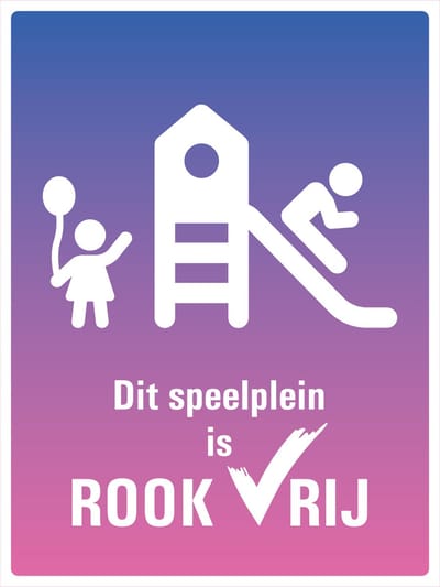 Rookvrij speelplein sticker 400 x 300 mm
