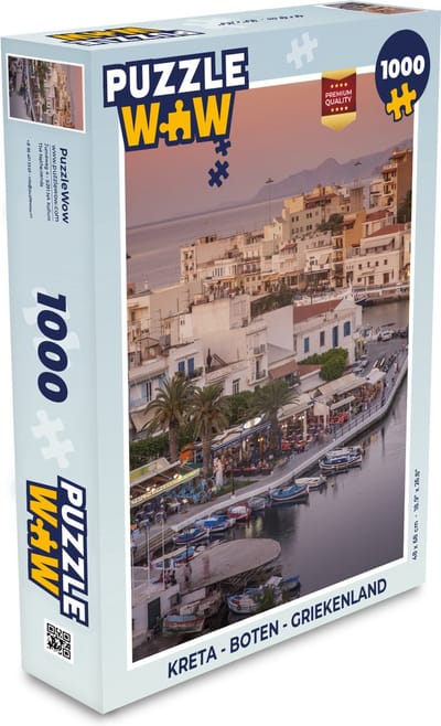 Puzzel Kreta - Boten - Griekenland - Legpuzzel - Puzzel 1000 stukjes volwassenen