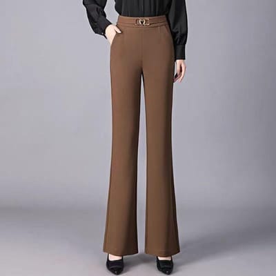 Lente en Zomer High-waisted Damesbroek Nieuwe Stijl, Losse Slim Bell-bottom Veelzijdige Casual Broek 4XL