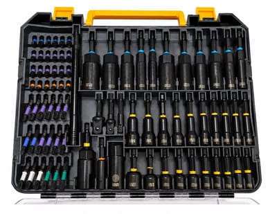 TLVX Sterke Professionele Bitjes en Doppen set 80-delig / Magnetische bitjes / Geschikt voor gebruik op de boormachine / Bit en Dop set Antislip / Magnetisch / Kruiskop / Platkop / Torx / Imbus / Sleutel 5 – 19 / Gereedschap 80 stuks Inclusief Koffer