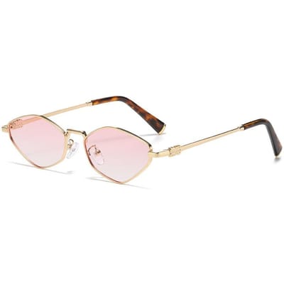 Koreaanse Diamant Zonnebril Vintage Metaal Volledig Montuur UV Bescherming Unisex Outdoor Mode Brillen