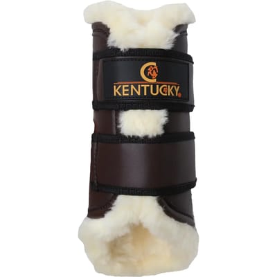 Kentucky Horsewear - Turnout Boots Leather - Bruin - Front - Maat Full