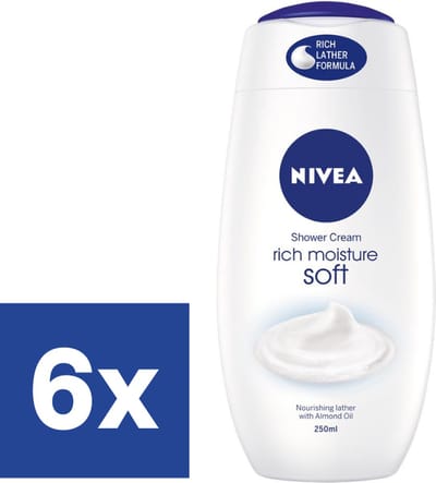 Nivea Douchecrème Soft - 6 x 250 ml
