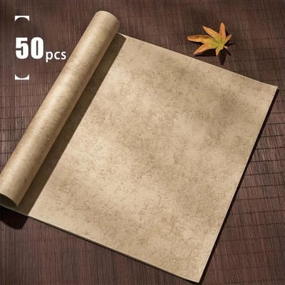 50 stuks 5,3*13,4 inch lang retro Qin en Han antiek naamwoord papier penseel voor kalligrafie oefening naamwoord papier nationale schilderkunst kalligrafie creatie tentoonstelling 50pcs beige