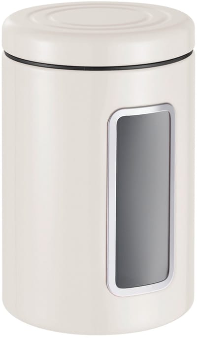 WESCO Classic Line Voorraadbus met Venster | 2 Liter | Metaal - Mat zand | Voorraadpot