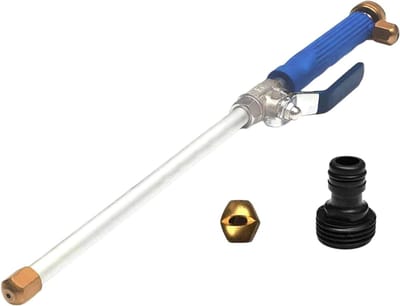 Hogedrukreiniger Staaf - Sproeiapparaat Tuinslang - Auto Ramen Wassen - Instelbare Waterstroom - 45 cm Lengte - Blauw