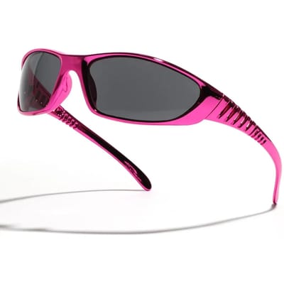 Ovale Brilmonturen voor Mannen Vrouwen Outdoor Fietsen Sporten UV400 Mode Retro Y2K Punk Hip Hop Gothic Meerkleurige Brillen Nieuw gray