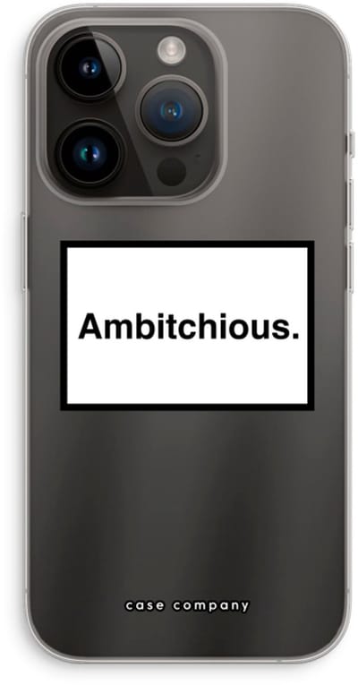 Case Company® - Hoesje geschikt voor iPhone 14 Pro hoesje - Ambitchious - Soft Cover Telefoonhoesje - Bescherming aan alle Kanten en Schermrand