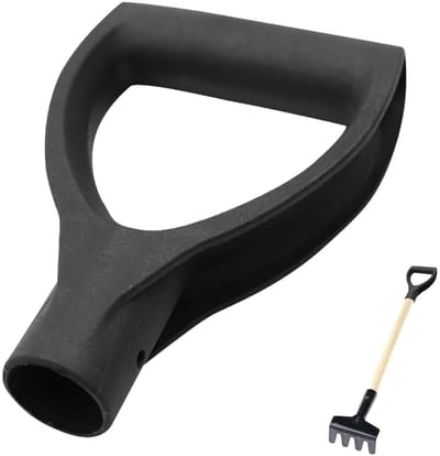 Vervangende Schepsteel - Handvat Hark Sneeuwschuiver - Tuinwerk Vereenvoudigen - Universele Compatibiliteit - 18.1 x 11.9 x 4 cm - Zwart
