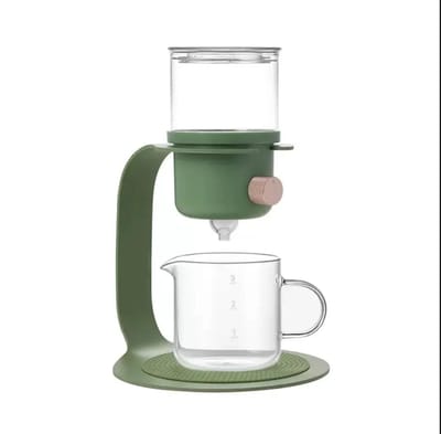 Théière théière en verre de style japonais théière fleur moderne filtre goutte à goutte cafetière à café fraîchement moulu ustensiles à café