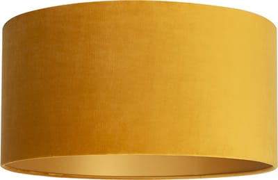 Uniqq Lampenkap velours oker gele Ø 50 cm - 25 cm hoog