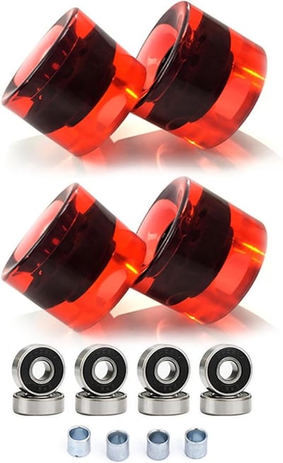 Skateboard Wielen Set - Wiel Set Longboard Wielen - Street Skating - Inclusief Lagers Spacers - 60mm - Blauw