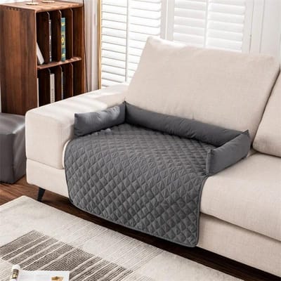 Tapis de canapé pour animaux de compagnie anti-salissure Imperméable Antidérapant Housse de canapé pour chien chat pour salon Lit pour animaux de compagnie Lavable Protecteur de coussin de lit pour chien Maison M 75x120cm gray