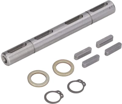 Dailygoods- Wormwiel Snelheidsreductiemiddel - Dubbele Uitgaande As - Gelegeerd Staal - Diameter 14 mm - Lengte 128 mm - Geschikt voor Stappenmotor - Reductiemiddel