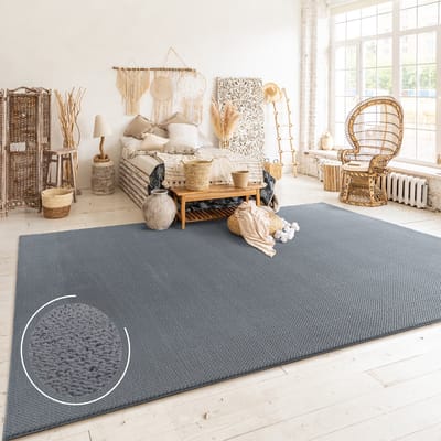 Paco Home Vloerkleed Woonkamer Laagpolig Boho Scandinavisch Eenkleurig 120x160 cm