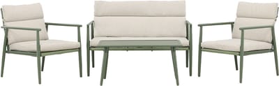 Nest outdoor Margret Tuin Loungeset Groen - Buiten - Terras - Balkon - Met Zitkussens