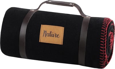 Zachte Zwarte Fleece Deken 130x150 cm - Warme Plaid voor Bank of Bed - Ideaal voor Binnen en Picknick