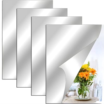DnA® Spiegel - Wandspiegel - Passpiegel - Plakspiegel - Deurspiegel - Wit - 30cm x 20cm x 1cm