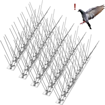 AHD® Duivenverjager - Duivenpinnen - Vogelpinnen - Wit - 34cm x 12cm x 4cm