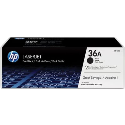 Tonercartridge hp cb436ad 36a zwart 2x