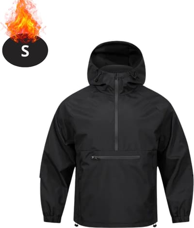Nivard Windjas Voor Heren - Parka - Lente & Herfst - Jas - Volwassen - Windjack - Zwart - Maat S