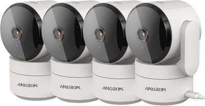 Wifi-bewakingscamera 360° met 1080p, Nachtzicht, 2-weg Audio en Bewegingsdetectie
