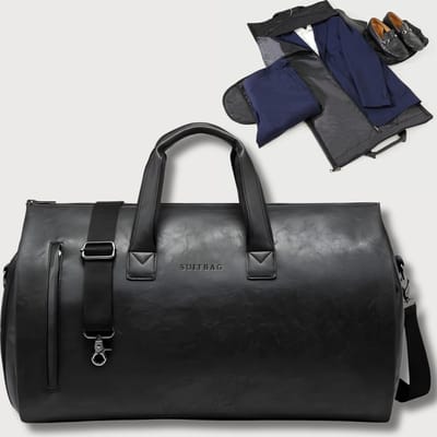 SUITBAG - Reistas - Weekendtas - Handbagage - Zakenreis - Werktas - Nooit meer gekreukte pakken of hemden - Anti-kreuk - Zwart