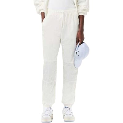 Lacoste Effen fleece joggingbroeken voor dames (Wit)
