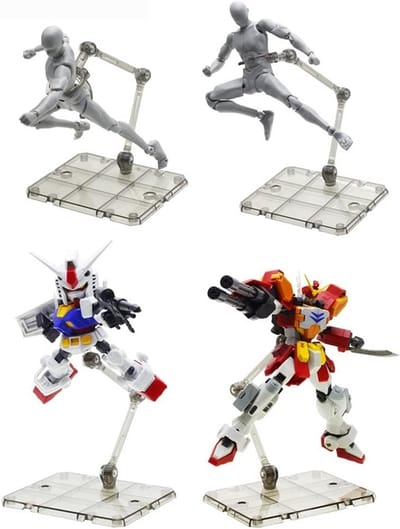 Standaard Houder voor Robotfiguur - 9.5x7.5cm, Ideaal voor Podium Act en Verzamelobjecten - Rood