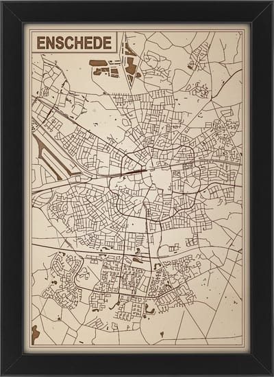 Decoratief Beeld - Houten Van Enschede - Hout - Bekroned - Bruin - 21 X 30 Cm