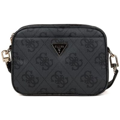 GUESS schoudertas Meridian II Camera Bag Coal Logo donkergrijs