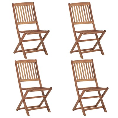 vidaXL - Klapstoelen - 4 - stuks - van - massief - acaciahout